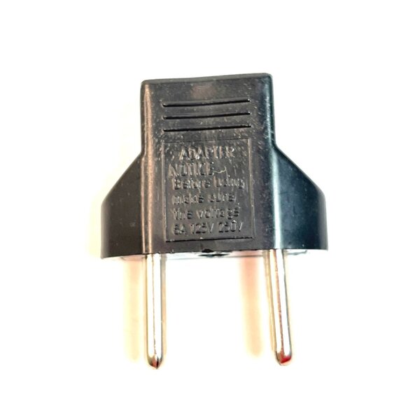 Universal Travel Plug Adapter Black EU To USA Converter 125V/250V Compact Lightw - Picture 3 of 6